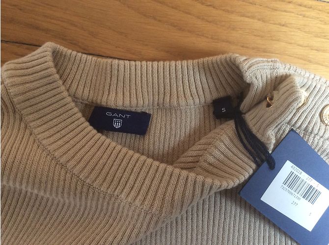 Autre Marque Suéter Gant de punto de algodón beige S - vista 4