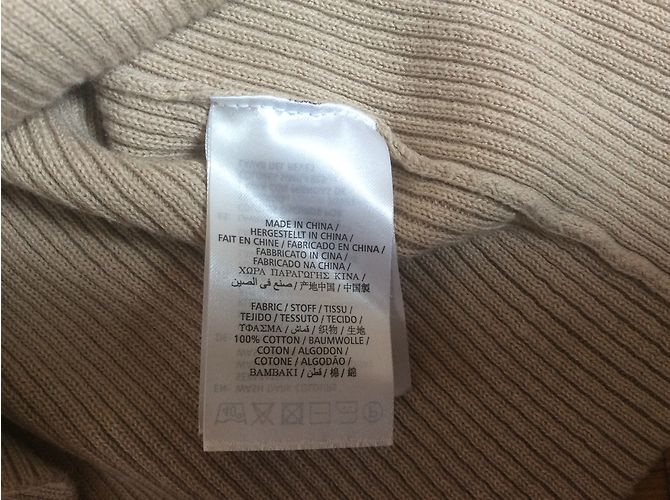 Autre Marque Suéter Gant de punto de algodón beige S - vista 6