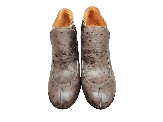 Stivaletti Chie Mihara in pelle di struzzo marrone 40 - vista 2