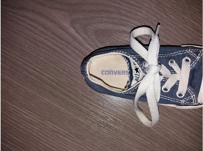 Baskets Converse Chuck Taylor Lo Stars Bleu Marine Coton - vue 5