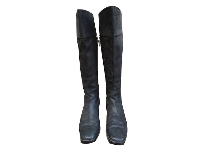 Botas Balenciaga de gamuza negra Talla 39 Negro - vista 2