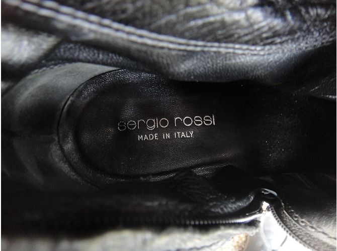 Botas Sergio Rossi de cuero negro 39.5 IT - vista 3