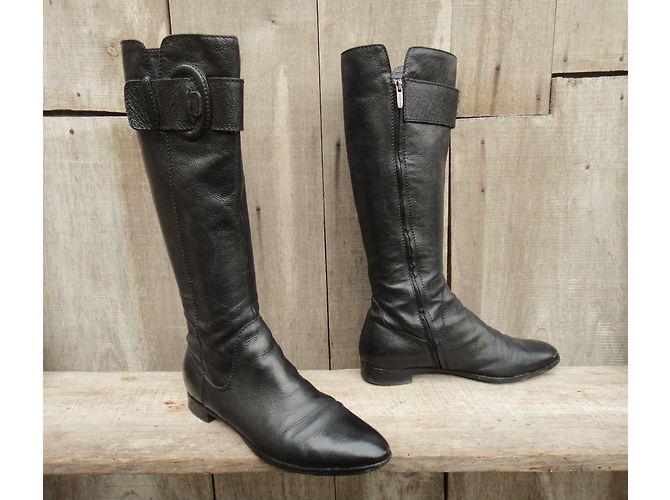 Botas Sergio Rossi de cuero negro 39.5 IT - vista 5