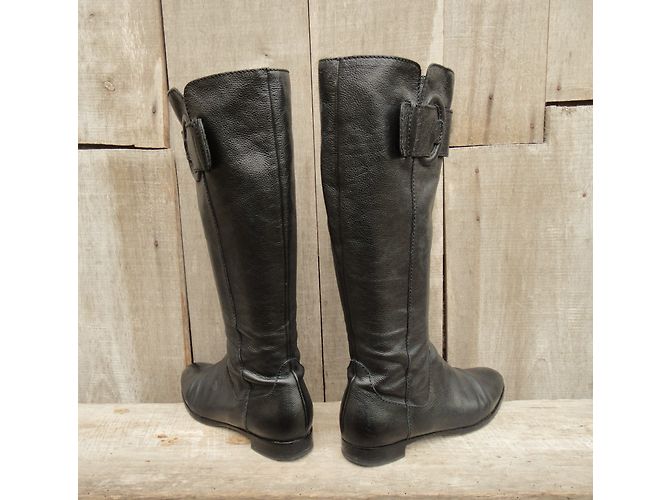 Botas Sergio Rossi de cuero negro 39.5 IT - vista 7