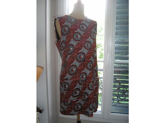 Vestido Laurence Dolige de algodón rojo con estampado wax Talla M Roja - vista 3