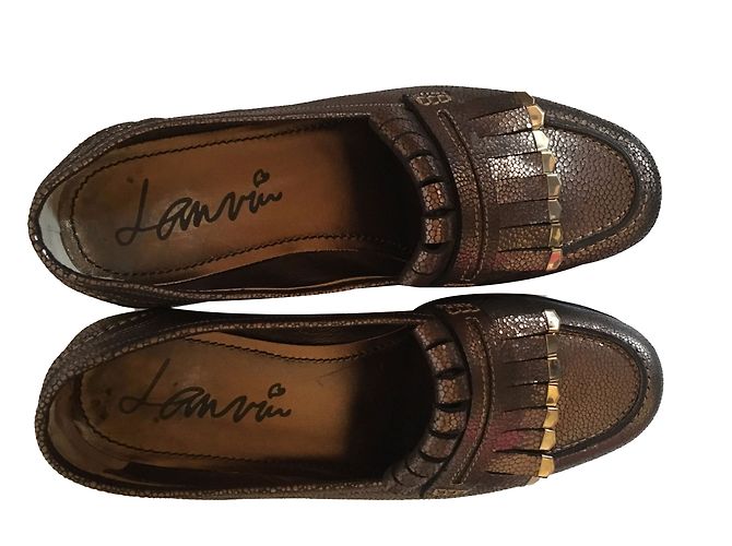 Lanvin Leder Ballerinen mit Fransen Braun - Ansicht 2