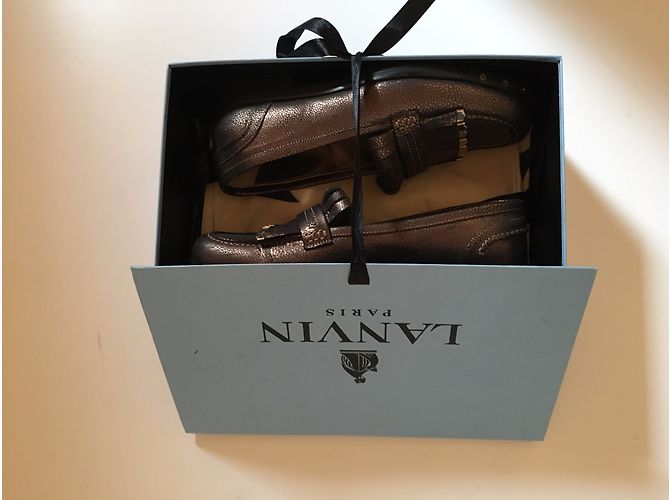 Lanvin Leder Ballerinen mit Fransen Braun - Ansicht 6