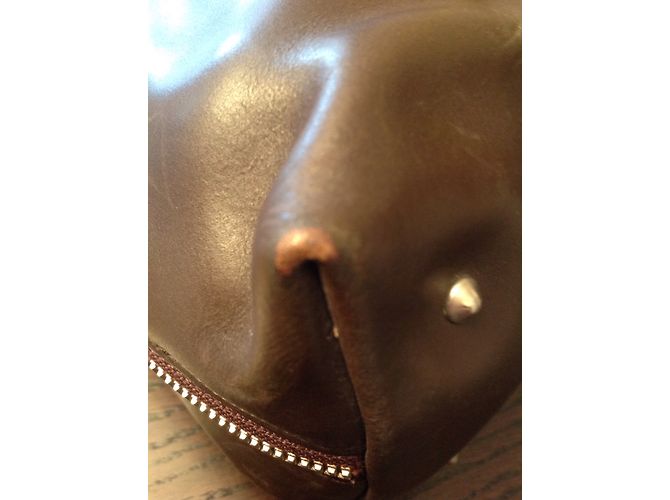 Borsa a tracolla Furla in pelle marrone e arancione Marrone scuro - vista 5