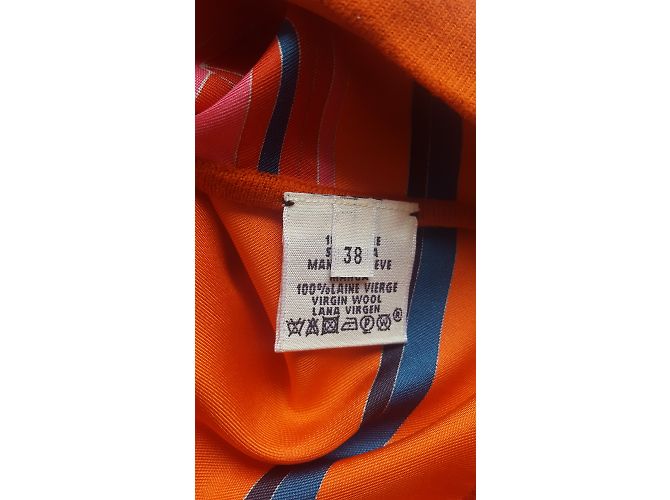 Hermès Camisola Slik e lã Laranja - vista 10