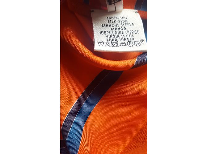 Hermès Camisola Slik e lã Laranja - vista 11