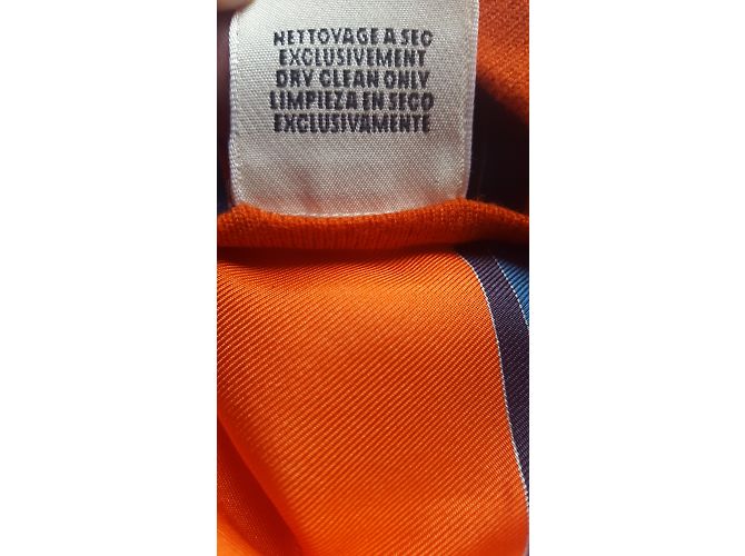 Hermès Camisola Slik e lã Laranja - vista 12