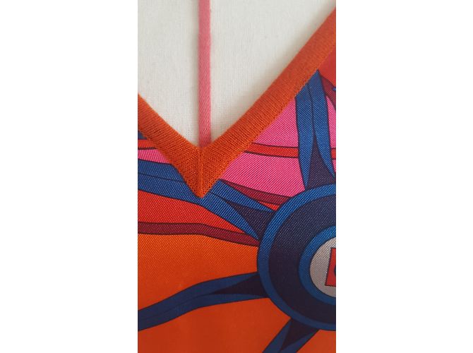 Hermès Camisola Slik e lã Laranja - vista 15