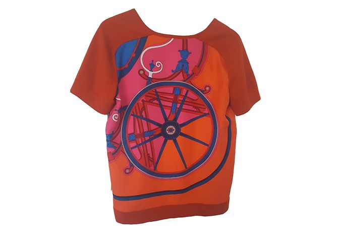Hermès Camisola Slik e lã Laranja - vista 2
