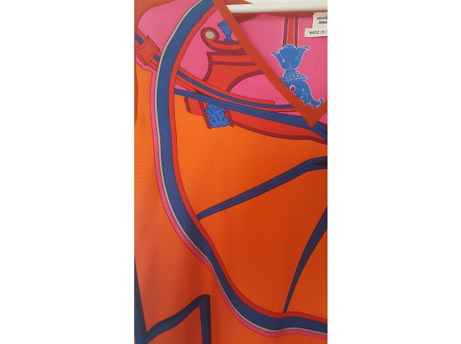 Hermès Camisola Slik e lã Laranja - vista 4