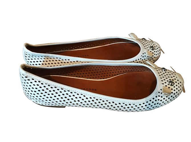 Bailarinas Ratón Marc Jacobs Cuero Blanco 37 - vista 2