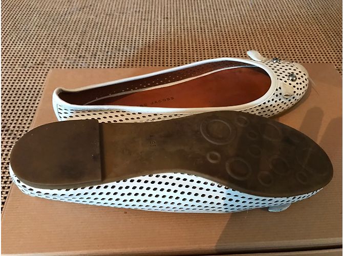 Bailarinas Ratón Marc Jacobs Cuero Blanco 37 - vista 3