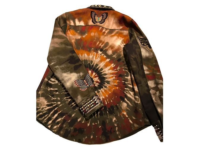 Valentino tie dye jacket en talla IT38 Caqui - vista 2