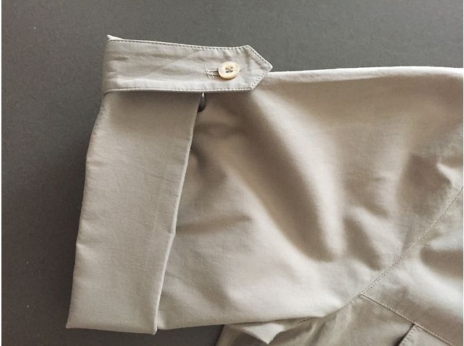 Autre Marque Vestido sahariano túnica tipo blusa beige algodón - vista 19