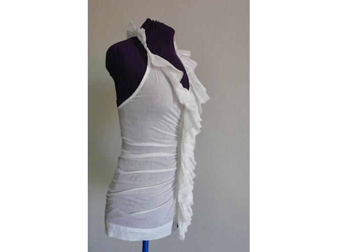 Autre Marque Top Blanco de Algodón con Espalda Descubierta - vista 3