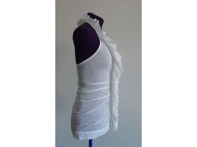 Autre Marque Top Blanco de Algodón con Espalda Descubierta - vista 6