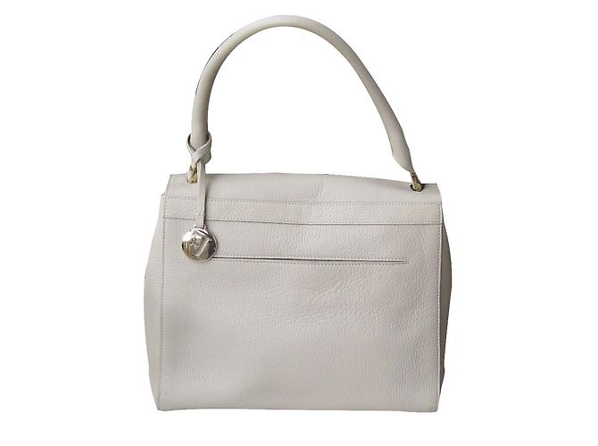 Borsa a mano Furla in pelle color chalk - vista 2