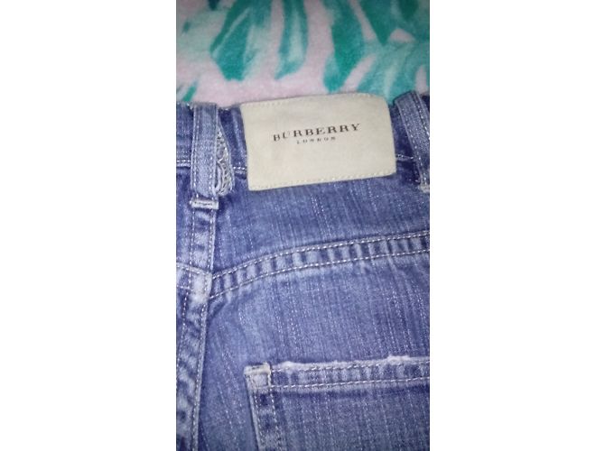 Burberry Jean Droit en Denim Bleu Garçon - vue 5