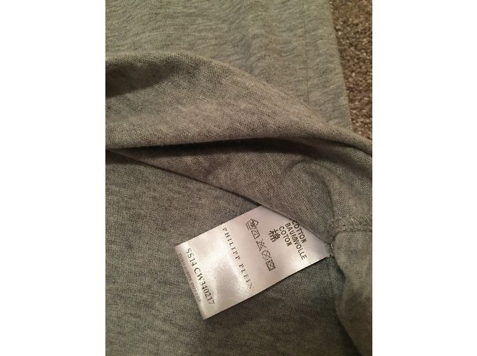 T-shirt Philipp Plein Honour the Brave Grigio Cotone M - vista 3