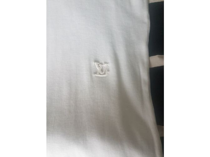 Camiseta Louis Vuitton blanca de algodón con logo de perlas Blanco - vista 3
