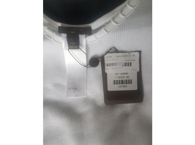 Camiseta Louis Vuitton blanca de algodón con logo de perlas Blanco - vista 5
