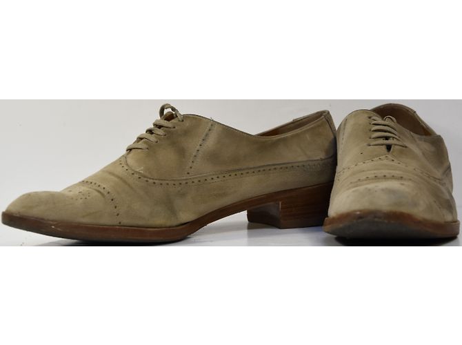 Salvatore Ferragamo Richelieu Donna Beige Nubuck - vista 2