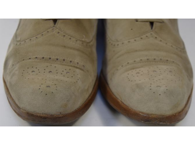 Salvatore Ferragamo Richelieu Donna Beige Nubuck - vista 5