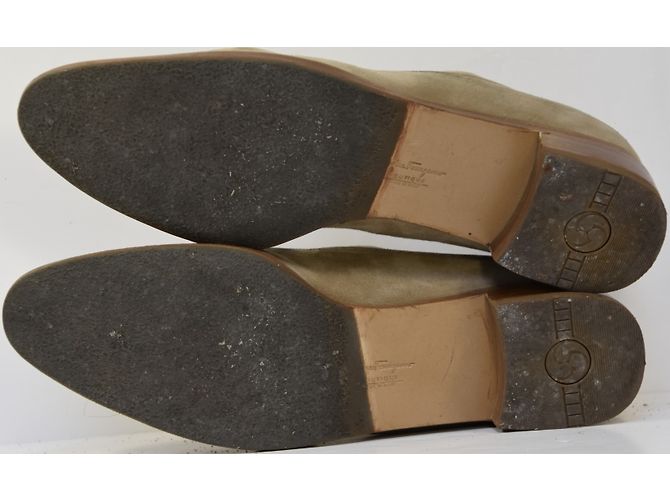 Salvatore Ferragamo Richelieu Donna Beige Nubuck - vista 7