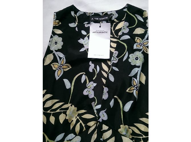 Abito Antik Batik in seta multicolore asimmetrico - vista 5