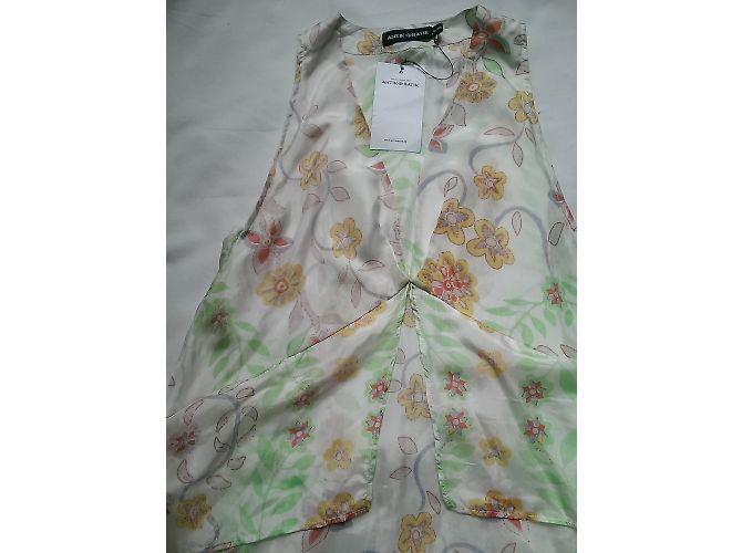 Abito Antik Batik in seta multicolore asimmetrico - vista 4