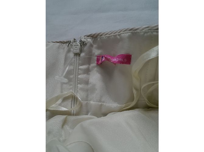 Bcbg Seidenkleid trägerlos Creme Hellbraun - Ansicht 3