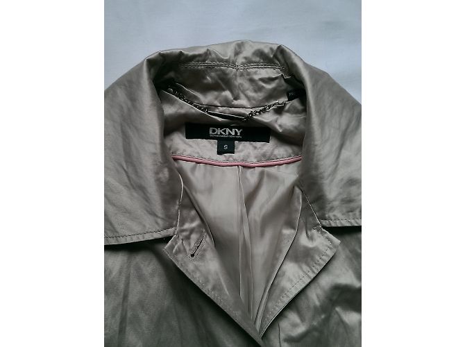 Gabardina de satén DKNY beige - vista 3