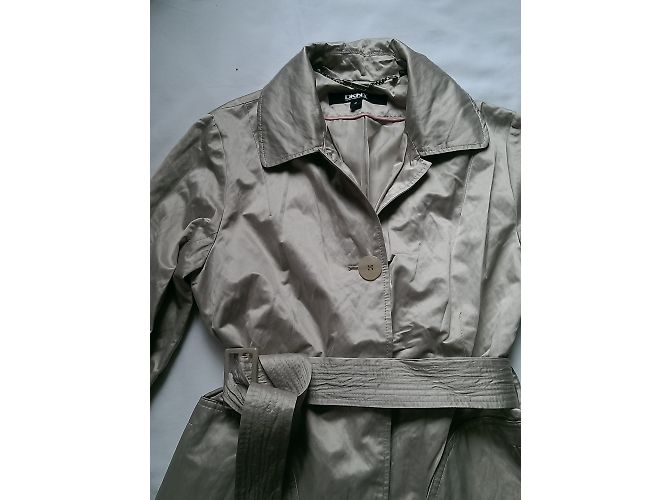 Gabardina de satén DKNY beige - vista 4