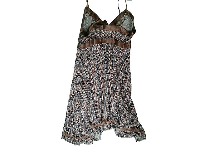 Vestido Maje sem mangas de seda e viscose Multicor - vista 2