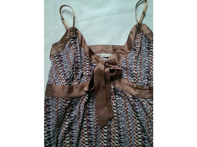 Vestido Maje sem mangas de seda e viscose Multicor - vista 4