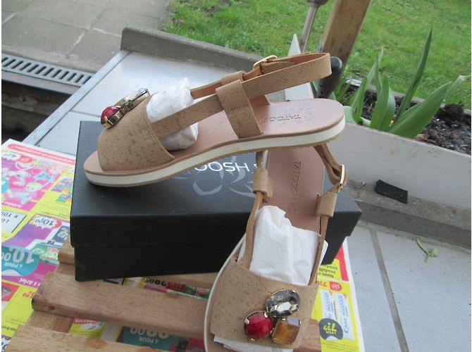 Sandali gioiello Loua Tatoosh beige in pelle - vista 3