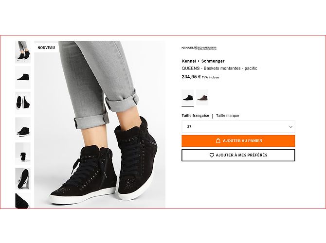 Kennel und Schmenger Queens Sneakers in pelle nera Nero - vista 7