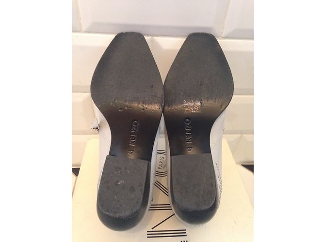 Kenzo Rock Style Stiefeletten Weiß Lackleder 37 - Ansicht 7