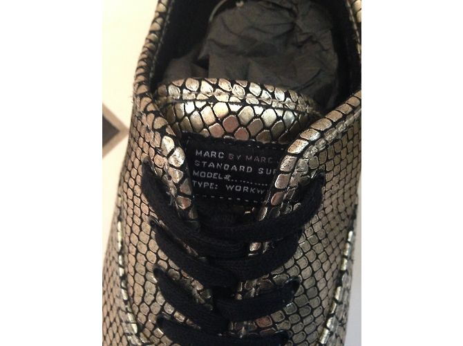 Sneakers Marc by Marc Jacobs in pelle pitone oro 37 D'oro - vista 4