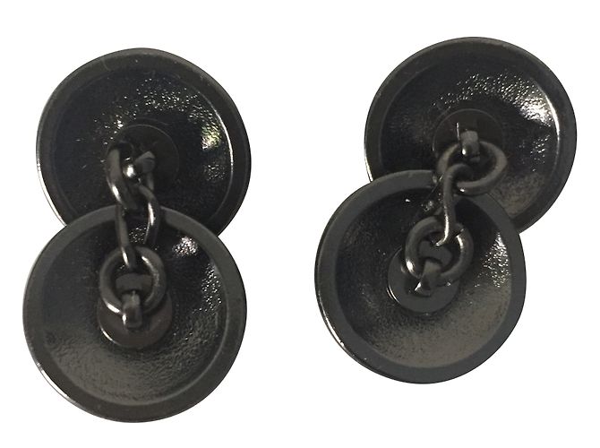Chanel Manschettenknöpfe Schwarz Anthrazitgrau - Ansicht 2