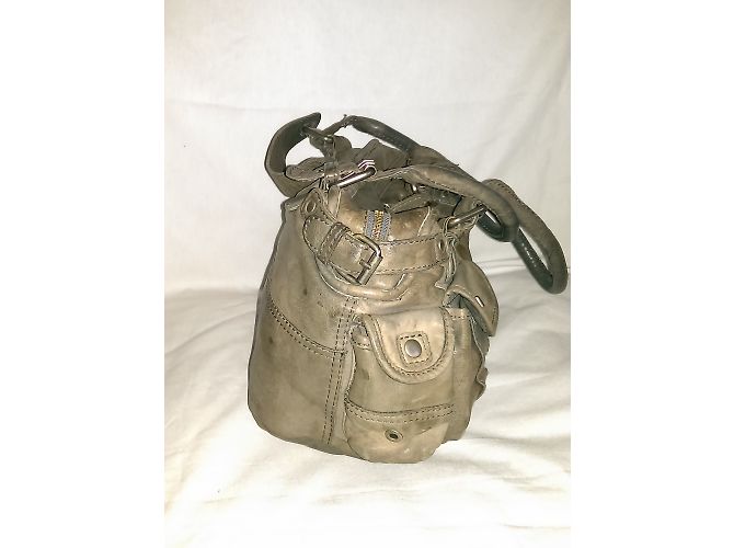 Borsa Berenice in pelle color kaki Cachi - vista 4