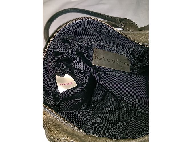 Borsa Berenice in pelle color kaki Cachi - vista 5