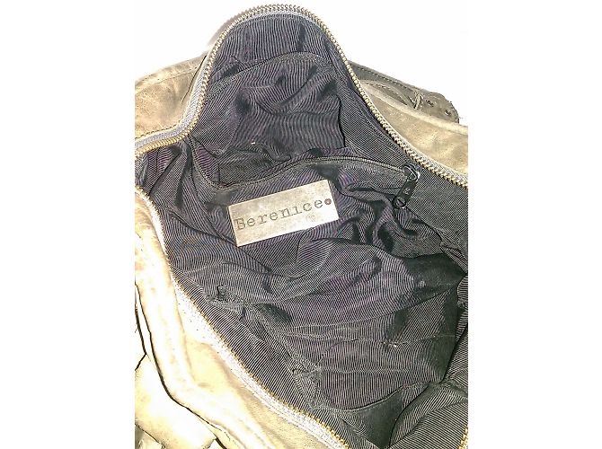 Borsa Berenice in pelle color kaki Cachi - vista 6