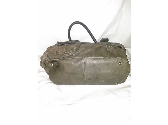 Borsa Berenice in pelle color kaki Cachi - vista 7