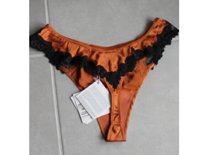 Per La Perla String in seta arancione - vista 4