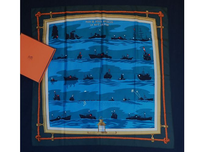 Hermès Feux de Route Aperçus la Nuit Azul Verde - vista 3